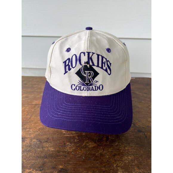 MLB Other - Vintage Colorado Rockies White Snapback Hat W3